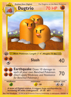 Pokemon Base Dugtrio - 19