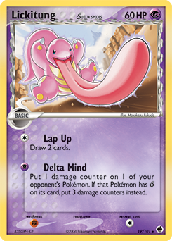 Pokemon Dragon Frontiers Lickitung δ - 19