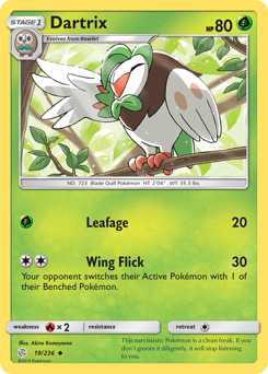 Pokemon Cosmic Eclipse Dartrix - 19
