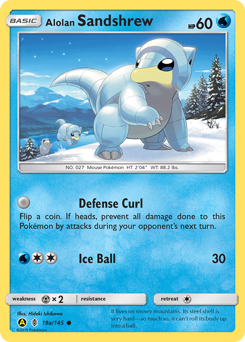 Pokemon Guardians Rising Alolan Sandshrew - 19a