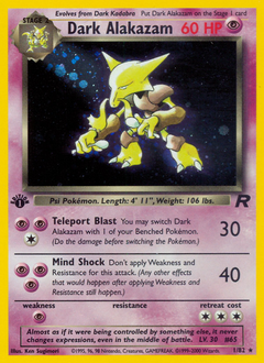 Pokemon Team Rocket Dark Alakazam - 1