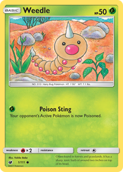 Pokemon Crimson Invasion Weedle - 1