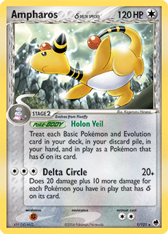 Pokemon Dragon Frontiers Ampharos δ - 1