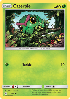 Pokemon Hidden Fates Caterpie - 1