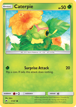 Pokemon Burning Shadows Caterpie - 1
