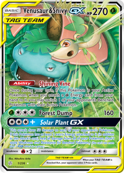 Pokemon Cosmic Eclipse Venusaur & Snivy-GX - 1