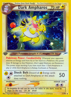 Pokemon Neo Destiny Dark Ampharos - 1