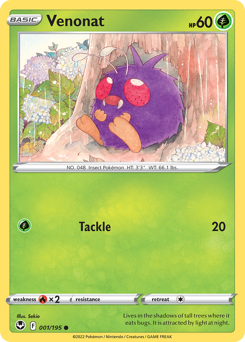 Pokemon Silver Tempest Venonat - 1