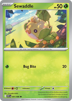 Pokemon White Flare Sewaddle - 1
