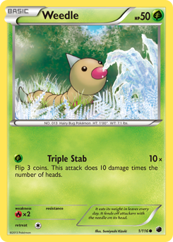 Pokemon Plasma Freeze Weedle - 1