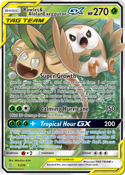 Pokemon Unified Minds Rowlet & Alolan Exeggutor-GX - 1
