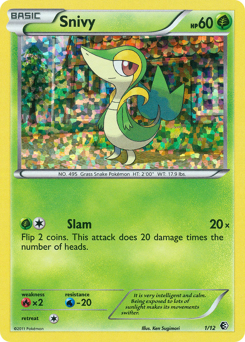 Pokemon McDonald's Collection 2011 Snivy - 1