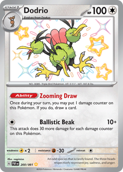 Pokemon Paldean Fates Dodrio - 200
