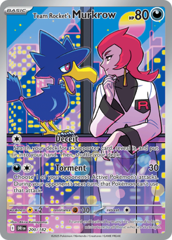 Pokemon Destined Rivals Team Rocket's Murkrow - 200