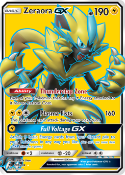 Pokemon Lost Thunder Zeraora-GX - 201