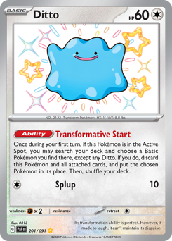 Pokemon Paldean Fates Ditto - 201