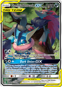 Pokemon Unbroken Bonds Greninja & Zoroark-GX - 201