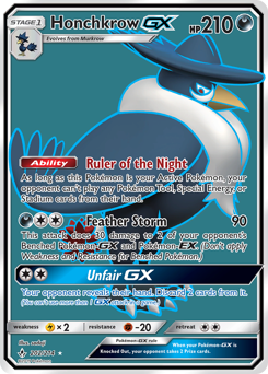 Pokemon Unbroken Bonds Honchkrow-GX - 202