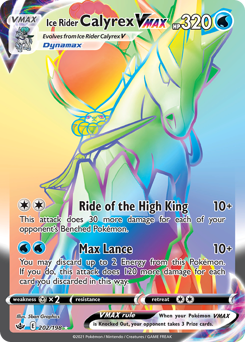 Pokemon Chilling Reign Ice Rider Calyrex VMAX - 202
