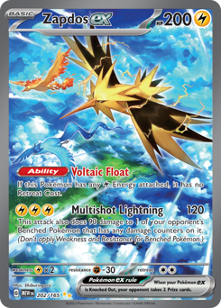 Pokemon 151 Zapdos ex - 202