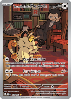 Pokemon Destined Rivals Team Rocket's Meowth - 203