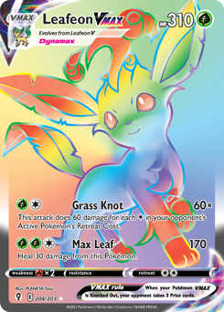 Pokemon Evolving Skies Leafeon VMAX - 204