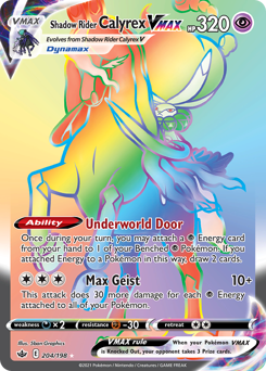 Pokemon Chilling Reign Shadow Rider Calyrex VMAX - 204