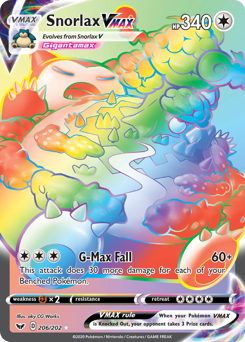 Pokemon Sword & Shield Snorlax VMAX - 206