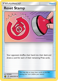 Pokemon Unified Minds Reset Stamp - 206a