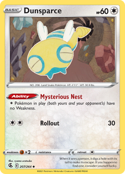 Pokemon Fusion Strike Dunsparce - 207