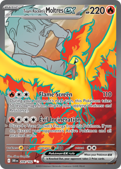 Pokemon Destined Rivals Team Rocket's Moltres ex - 208