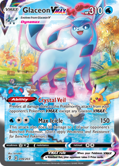 Pokemon Evolving Skies Glaceon VMAX - 209