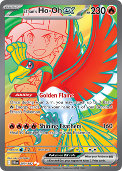 Pokemon Destined Rivals Ethan's Ho-Oh ex - 209