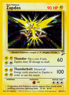 Pokemon Base Set 2 Zapdos - 20