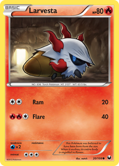 Pokemon Dark Explorers Larvesta - 20