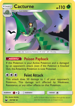 Pokemon Celestial Storm Cacturne - 20