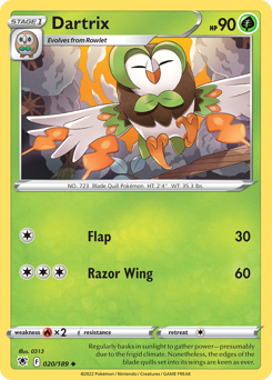 Pokemon Astral Radiance Dartrix - 20