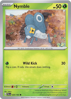 Pokemon Paldea Evolved Nymble - 20