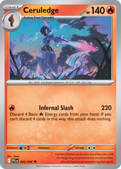 Pokemon Phantasmal Flames Ceruledge - 20