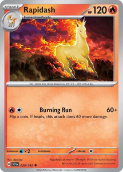 Pokemon Stellar Crown Rapidash - 20