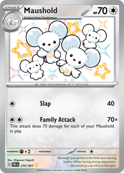 Pokemon Paldean Fates Maushold - 210
