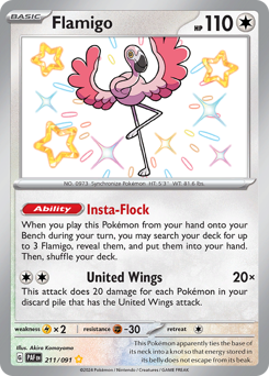 Pokemon Paldean Fates Flamigo - 211