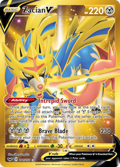 Pokemon Sword & Shield Zacian V - 211