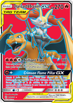 Pokemon Cosmic Eclipse Charizard & Braixen-GX - 212
