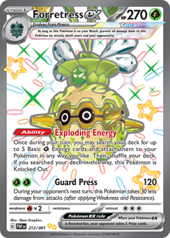 Pokemon Paldean Fates Forretress ex - 212