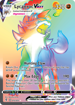 Pokemon Evolving Skies Lycanroc VMAX - 213