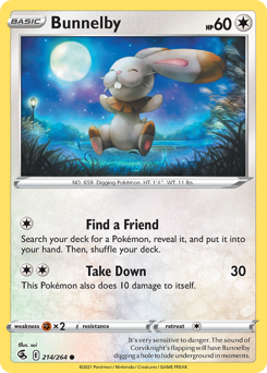 Pokemon Fusion Strike Bunnelby - 214