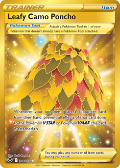 Pokemon Silver Tempest Leafy Camo Poncho - 214