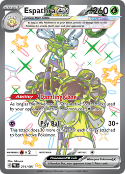 Pokemon Paldean Fates Espathra ex - 214