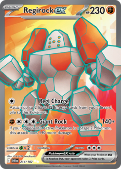 Pokemon Destined Rivals Regirock ex - 214